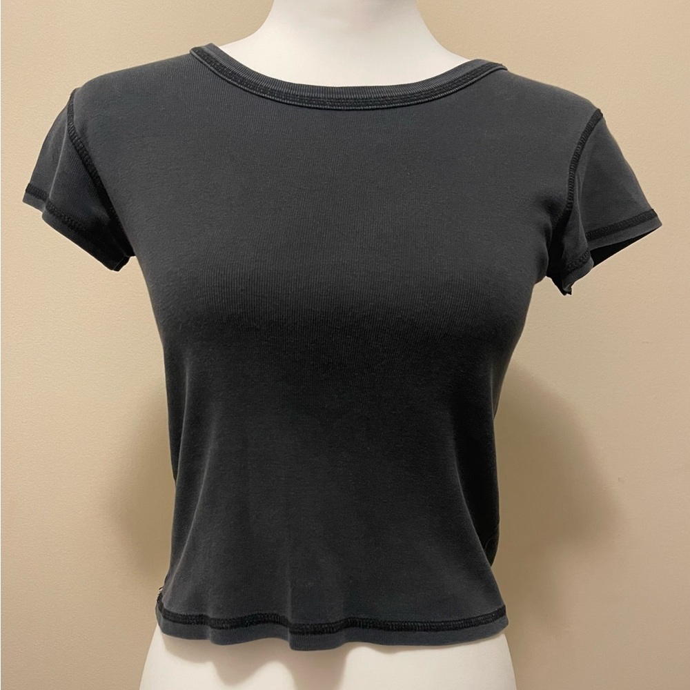 Brandy Melville Charcoal Gray Crop Top